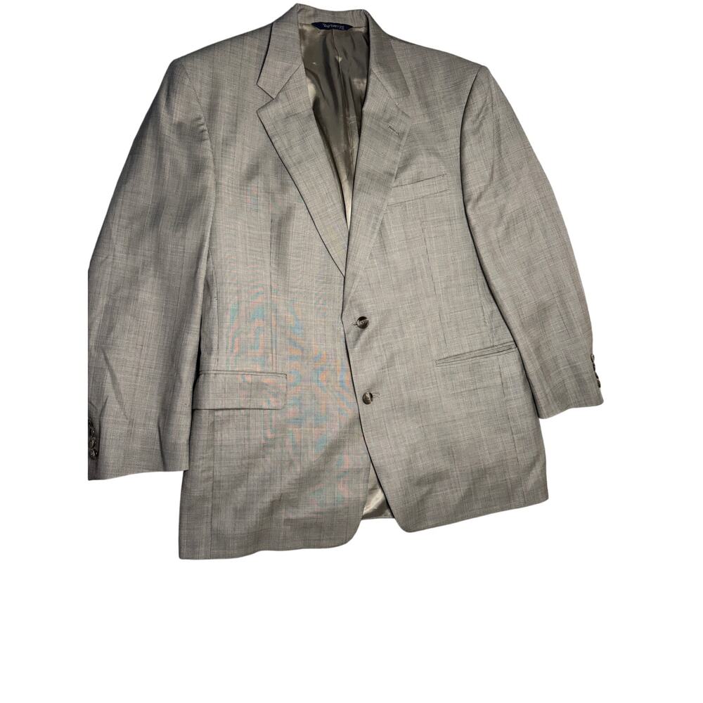 Burberry's Men's Suit Jacket 43R 100% Wool Vintage Made in USA 1998 Tan